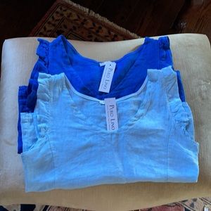 NWT 2 Italian linen tops